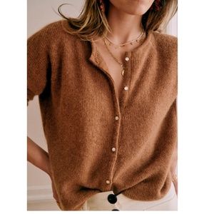 Sézane Gaspard Cardigan Sweater in Camel XS